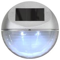 Petromila vidaXL Vonkajšie solárne nástenné LED lampy 24 ks okrúhle strieborné