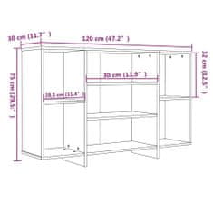 Petromila vidaXL Komoda, lesklá biela 120x30x75 cm, kompozitné drevo