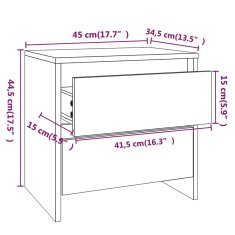 Vidaxl Nočné stolíky 2 ks lesklé biele 45x34,5x44,5 cm drevotrieska