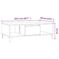 Vidaxl Konferenčný stolík údený dub 103,5x60x35 cm drevotrieska