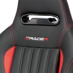 Autronic Herné kreslo Herní křeslo E-RACER, potah červená a černá ekokůže, HM, opěrák 90°-180° (KA-F06 RED)