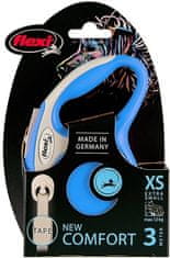 Nobby Samonavíjacie vodítko pre psy Flexi Comfort XS páska páska 3 m modrá