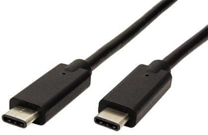 PremiumCord USB-C kábel ( USB 3.1 generation 2, 3A, 10Gbit/s ) 1m, čierna