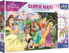 Trefl Obojstranné puzzle Veselé princezné SUPER MAXI 24 dielikov