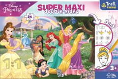 Trefl Obojstranné puzzle Veselé princezné SUPER MAXI 24 dielikov