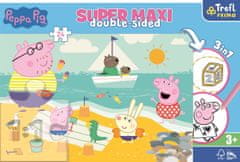 Trefl Obojstranné puzzle Prasiatko Peppa SUPER MAXI 24 dielikov