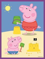 Trefl Obojstranné puzzle Prasiatko Peppa: Dobrý deň BABY MAXI 2x10 dielikov