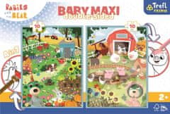 Trefl Obojstranné puzzle Treflíci na statku BABY MAXI 2x10 dielikov