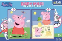 Trefl Obojstranné puzzle Prasiatko Peppa: Dobrý deň BABY MAXI 2x10 dielikov