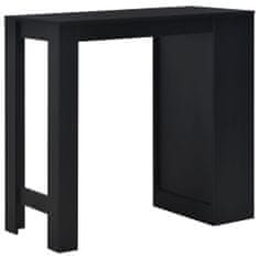 Petromila vidaXL Barový stôl s poličkou čierny 110x50x103 cm