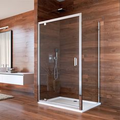 Mereo Lima sprchovací kút, 80x90x190 cm, pivotové dvere a pevný diel, sklo Číre CK87993K - Mereo