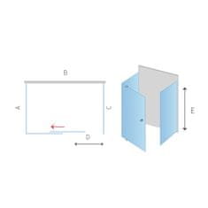 Mereo Lima sprchový kút, 80x100x80x190 cm, sklo Point 6 mm CK87852K - Mereo