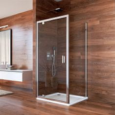 Mereo Lima sprchovací kút, 80x80x190 cm, pivotové dvere a pevný diel, sklo Číre CK86913K - Mereo