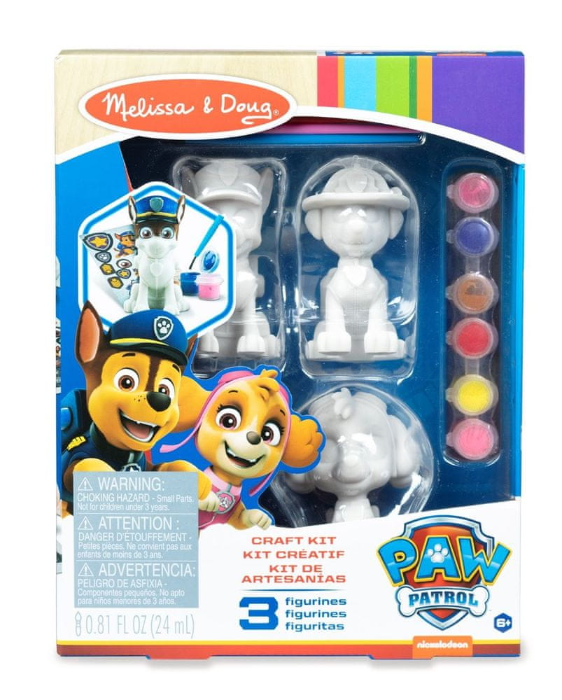 Melissa & Doug Labková patrola 3 figúrky na vymaľovanie