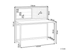 Beliani Kancelársky stôl 118 x 60 cm tmavé drevo/čierna VINCE