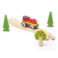 Bigjigs Rail Elektrická lokomotíva Červený silák