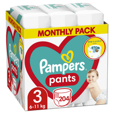 Pampers Plienkové Nohavičky Veľ. 3 (204 Kusov)