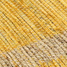 Petromila vidaXL Ručne vyrobený jutový koberec žltý 120x180 cm