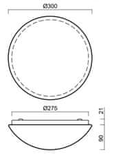 OSMONT OSMONT 63157 TITAN 1 stropné/nástenné plastové svietidlo biela IP54 2700-6500 K 18W LED