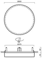 OSMONT OSMONT 63115 DELIA V2 stropné/nástenné plastové polovestavné svietidlo biela IP44 2700-6500 K 32W LED