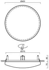 OSMONT OSMONT 63179 SAGITA V2 stropné/nástenné plastové polovestavné svietidlo biela IP44 2700-6500 K 32W LED