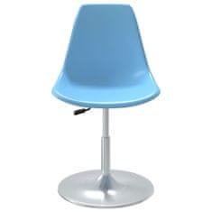 Vidaxl Otočné jedálenské stoličky 2 ks modré PP