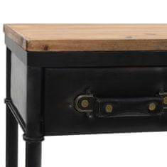 Vidaxl Konzolový stolík, MDF a jedľové drevo 100x33,5x80 cm