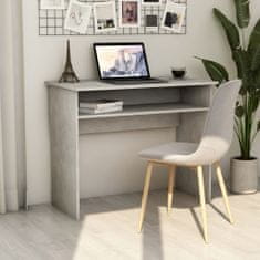 Petromila vidaXL Písací stôl, betónovo sivý 90x50x74 cm, kompozitné drevo