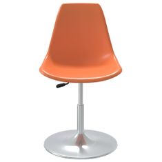 Vidaxl Otočné jedálenské stoličky 2 ks oranžové PP
