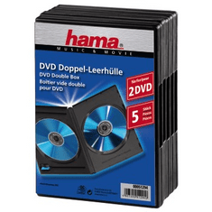 HAMA DVD obal, double, 5 ks/bal., farba čierna