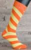  Veselé ponožky Prúžok vel. 41 - 46 oranžovožltej