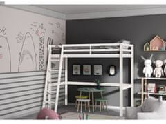 Danish Style Poschodová posteľ Vicky, 175 cm, biela