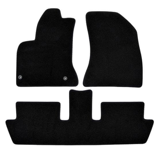 J&J Automotive PREMIUM BLACK autokoberce velúrové pre Citroen C4 Grand Picasso 7seat 2006-2013 6ks