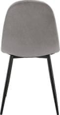 Danish Style Jedálenská stolička Matcha, zamat, čierna / šedá
