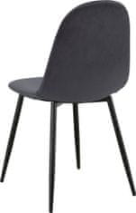 Danish Style Jedálenská stolička Matcha, zamat, čierna / tmavo šedá