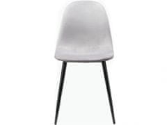 Danish Style Jedálenská stolička Matcha (SADA 2 ks), zamat, čierna / šedá