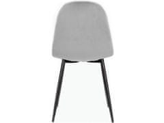 Danish Style Jedálenská stolička Matcha (SADA 2 ks), zamat, čierna / šedá