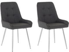 Danish Style Jedálenská stolička Jussi (SADA 2 ks), tkanina, antracitová