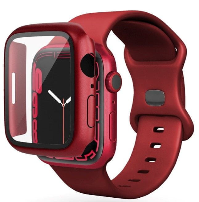 EPICO Glass Case Apple Watch 7 (41 mm) 63310151400001, červená