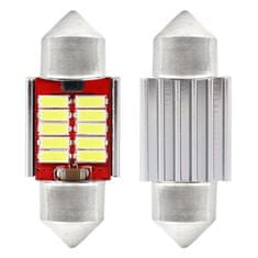 AMIO LED žiarovky CANBUS 4014 10SMD Festoon C5W C10W C3W 31mm biele 12V/24V