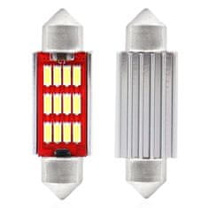 AMIO LED žiarovky CANBUS 4014 12SMD Festoon C5W C10W C3W 36mm biele 12V/24V