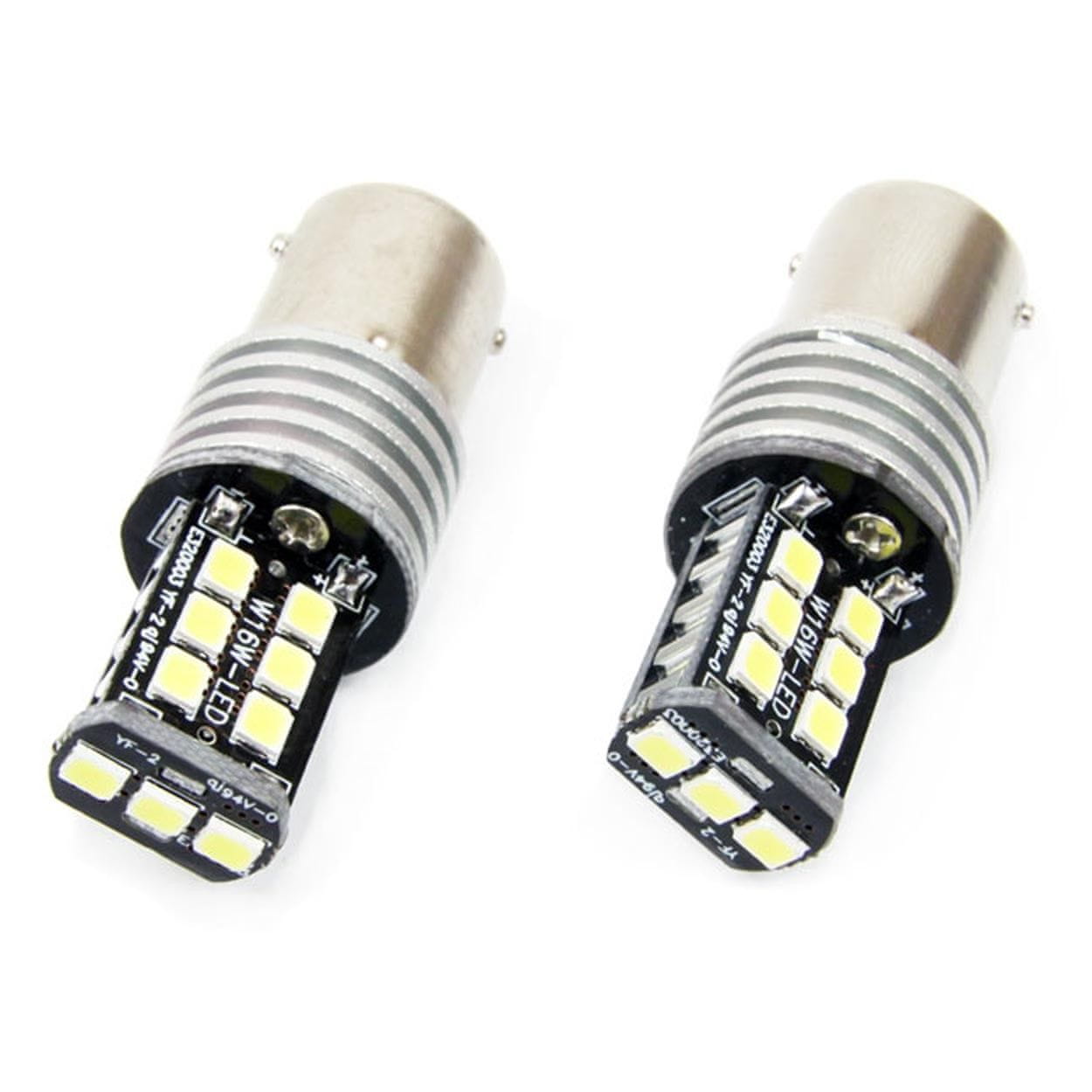 LED žiarovky CANBUS 2835 15SMD 1157 BAY15D P21/5W White 12V/24V