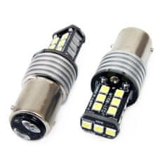 AMIO LED žiarovky CANBUS 2835 15SMD 1157 BAY15D P21/5W,Biele, 12V/24V