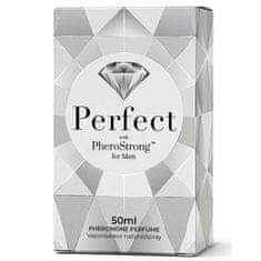 Phero Strong Perfect men perfektný edicia pánsky parfum s mužskými feromónmi silne stelesňuje sily a odvahy elegantným a atraktívnym 50ml PheroStrong