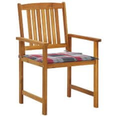 Vidaxl Záhradné stoličky s vankúšmi, 2 ks, akáciové drevo
