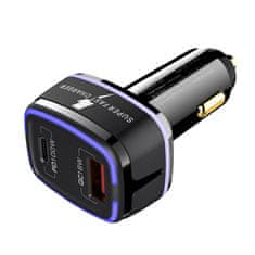 Blitzwolf BW-SD8 autonabíjačka USB / USB-C 100W, čierna