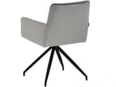 Danish Style Jedálenská stolička Aashay (SADA 2 ks), zamat, šedá