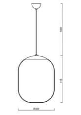 OSMONT OSMONT 67853 TANIA S1 závesné sklenené svietidlo čierna/biela IP40 4000 K 27W LED DALI