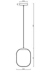 OSMONT OSMONT 62383 TANIA S1 HP závesné sklenené svietidlo čierna/biela IP40 3000 K 52W LED DALI