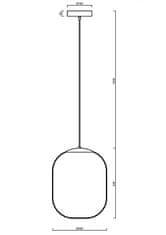 OSMONT OSMONT 62394 TANIA S2 HP závesné sklenené svietidlo mosadz leštená / biela IP40 3000 K 58W LED